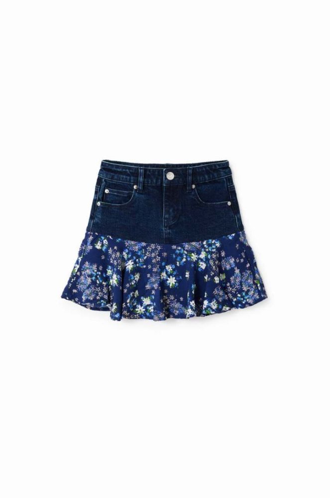 Дитяча спідниця Desigual mini розкльошена колір блакитний (3551109) фото 2