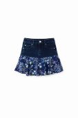 Дитяча спідниця Desigual mini розкльошена колір блакитний (3551109)