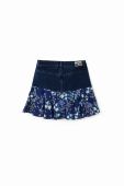 Дитяча спідниця Desigual mini розкльошена колір блакитний (3551109)