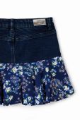 Дитяча спідниця Desigual mini розкльошена колір блакитний (3551109)