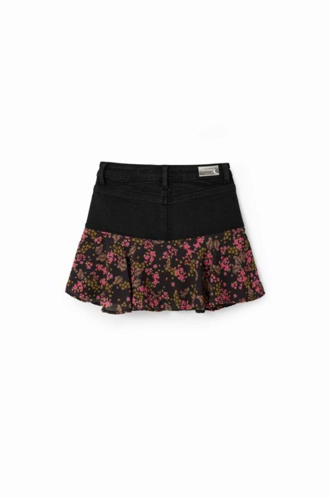 Дитяча спідниця Desigual колір чорний mini розкльошена (3551102) фото 3