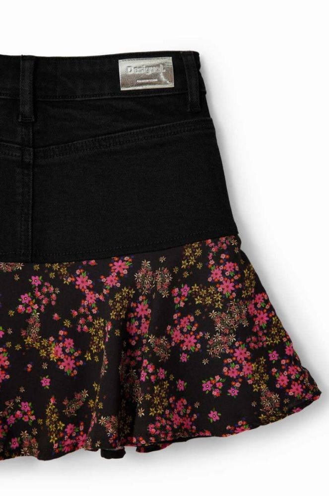 Дитяча спідниця Desigual колір чорний mini розкльошена (3551102) фото 5