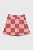 Дитяча бавовняна спідниця United Colors of Benetton колір рожевий mini розкльошена