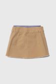 Дитяча спідниця Sisley колір бежевий mini розкльошена