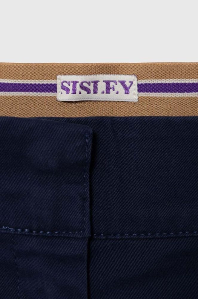 Дитяча спідниця Sisley колір синій mini розкльошена фото 3