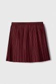 Дитяча спідниця Lacoste колір бордовий mini пряма
