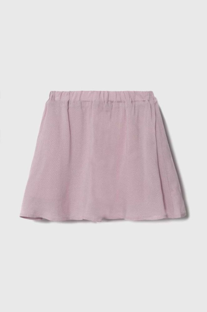 Дитяча спідниця United Colors of Benetton колір фіолетовий mini розкльошена (3467339) фото 2