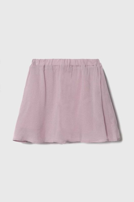 Дитяча спідниця United Colors of Benetton колір фіолетовий mini розкльошена (3467339) фото 2