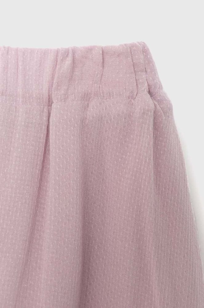 Дитяча спідниця United Colors of Benetton колір фіолетовий mini розкльошена (3467339) фото 3