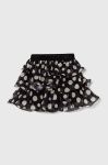 Дитяча спідниця Pinko Up колір чорний mini розкльошена (3653862)