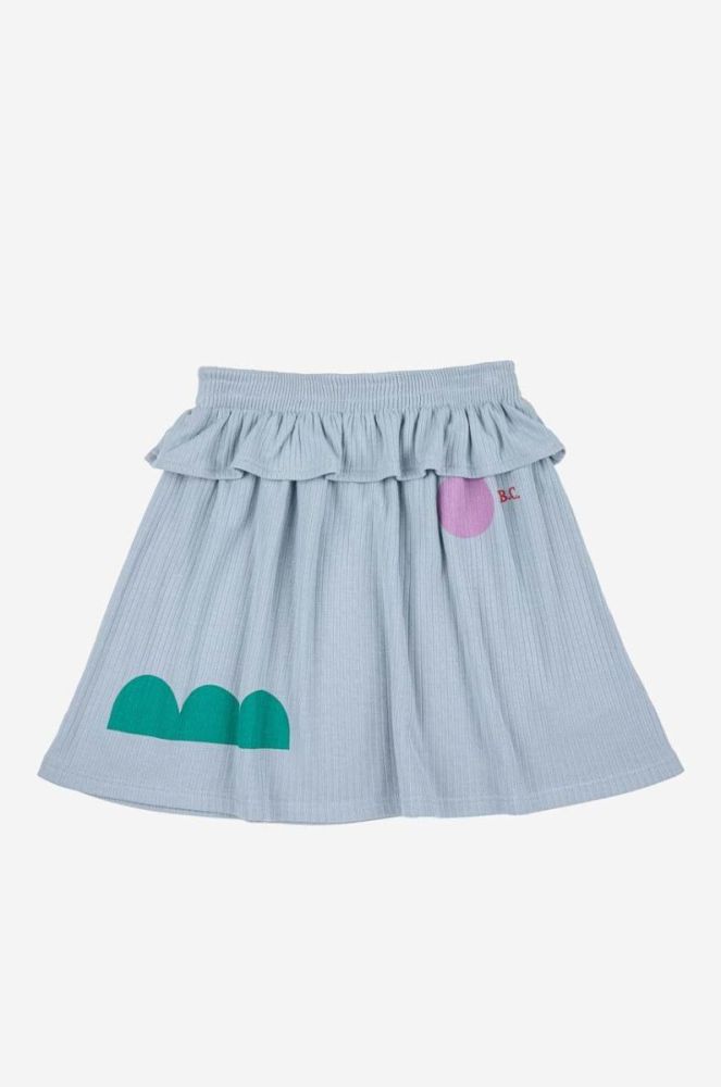 Дитяча спідниця Bobo Choses mini розкльошена колір блакитний фото 2