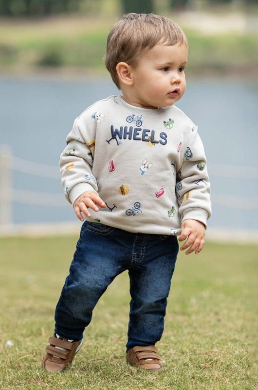 Джинси для немовлят Mayoral jogger soft denim колір блакитний (3440661)