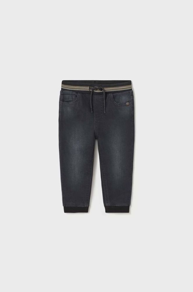 Джинси для немовлят Mayoral jogger soft denim колір чорний (3440913) фото 2