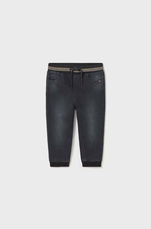 Джинси для немовлят Mayoral jogger soft denim колір чорний (3440913) фото 2