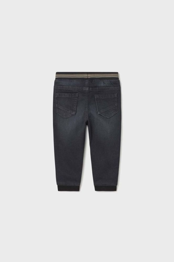 Джинси для немовлят Mayoral jogger soft denim колір чорний (3440913) фото 3