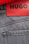 Джинси HUGO Glorilde жіночі висока посадка колір сірий