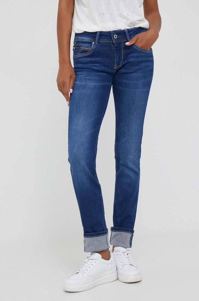 Джинси Pepe Jeans жіночі висока посадка колір темно-синій (3404360)