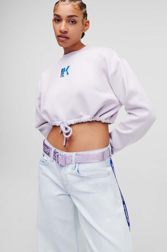 Джинси Karl Lagerfeld Jeans жіночі висока посадка колір блакитний (3438394) фото 5