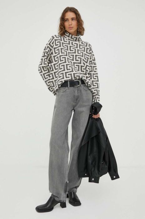 Джинси 2NDDAY Raven Long жіночі висока посадка колір сірий