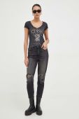 Джинси Guess жіночі висока посадка колір сірий (3598429)