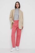 Джинси United Colors of Benetton жіночі висока посадка колір рожевий (3416187)