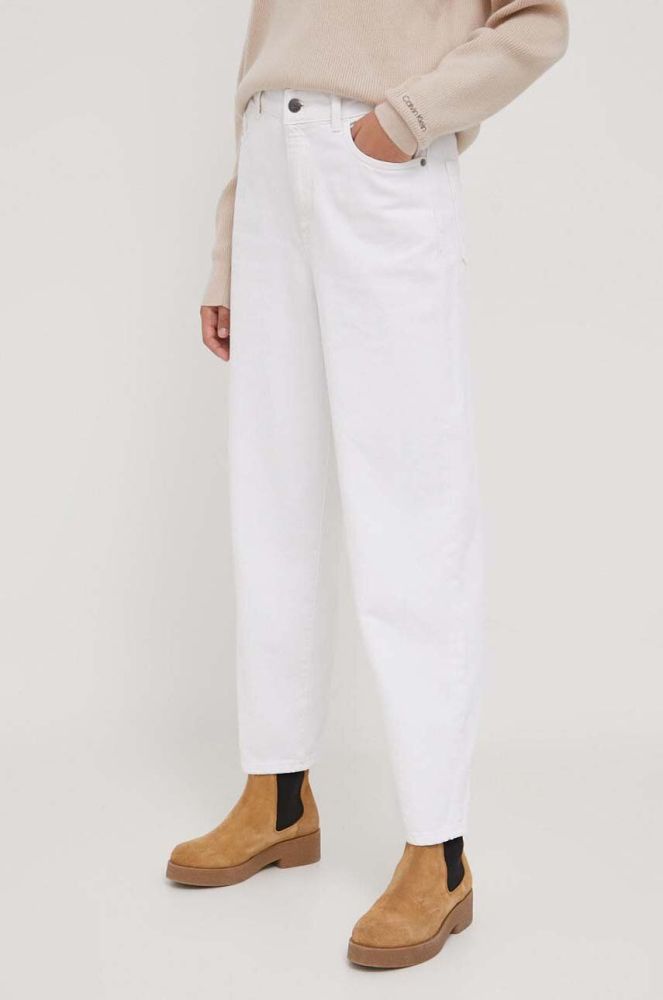 Джинси Sisley жіночі висока посадка колір білий (3635211)