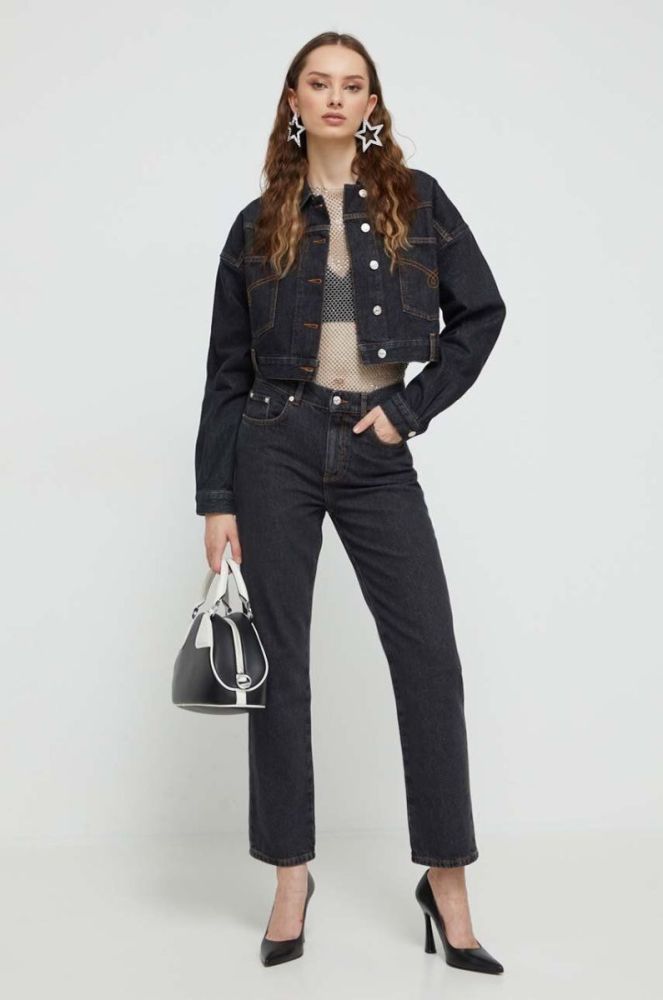 Джинси Moschino Jeans жіночі висока посадка колір чорний (3493289) фото 2
