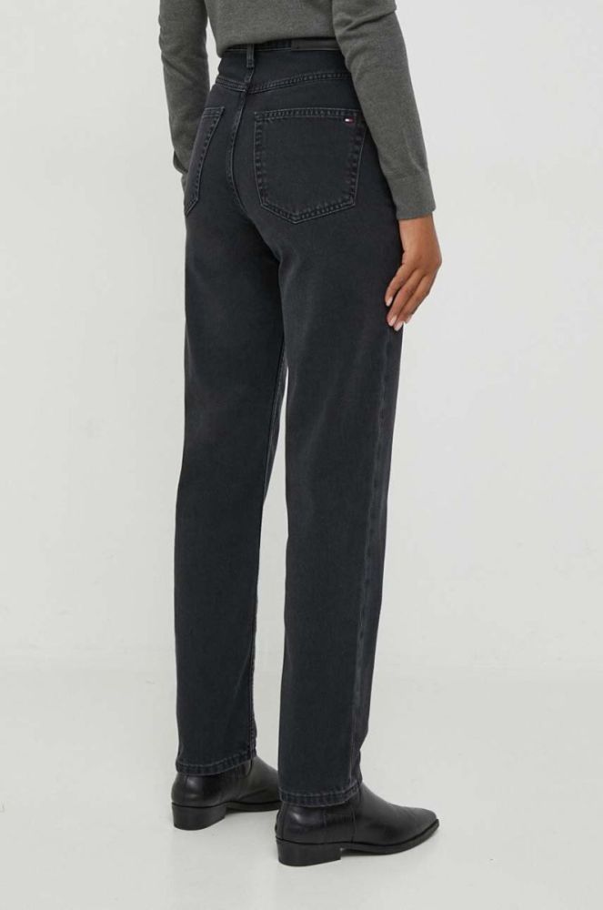 Джинси Tommy Hilfiger Classic жіночі висока посадка колір чорний фото 3