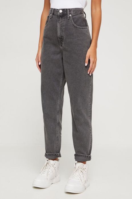 Джинси Tommy Jeans жіночі висока посадка колір сірий (3591683)