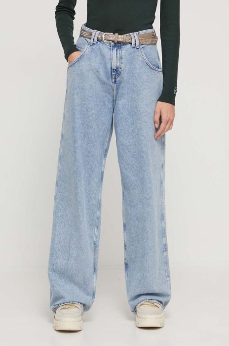 Джинси Tommy Jeans жіночі висока посадка колір блакитний (3602556)