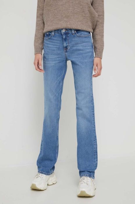 Джинси Tommy Jeans жіночі висока посадка колір блакитний (3578263)