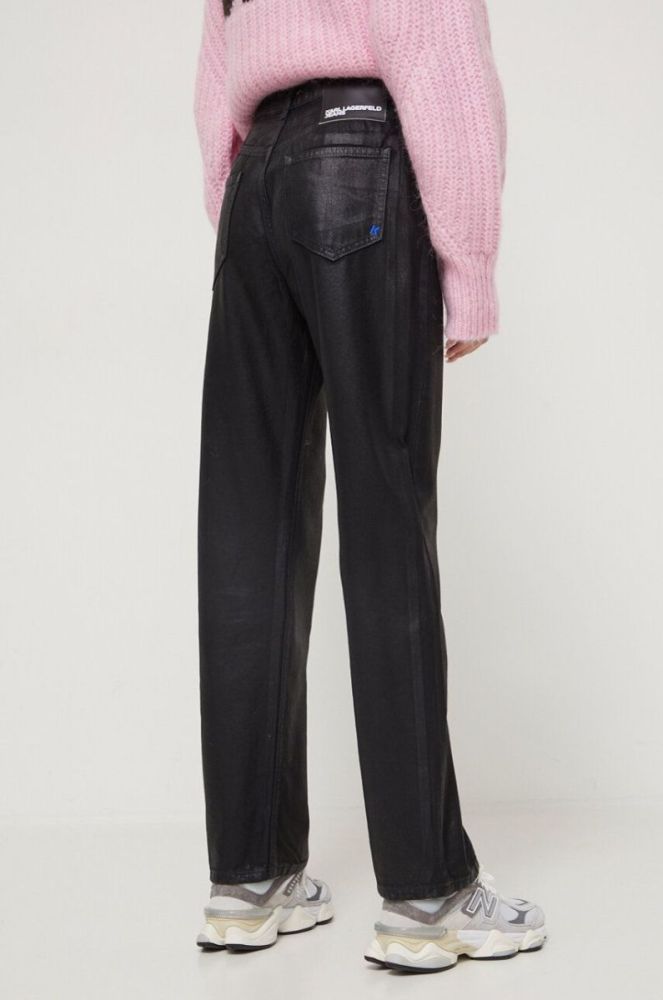 Джинси Karl Lagerfeld Jeans жіночі висока посадка колір чорний (3575685) фото 3
