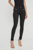 Штани Morgan жіночі колір чорний облягаюче середня посадка (3551187)