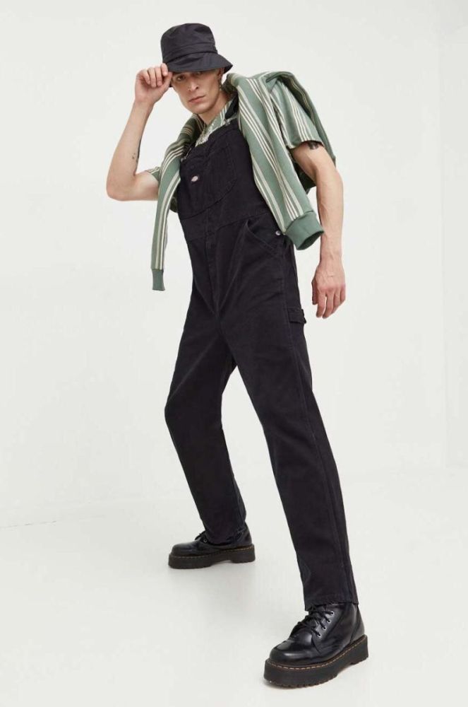 Джинсовий комбінезон Dickies колір чорний фото 2