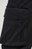 Штани Sisley чоловічі колір чорний фасон cargo