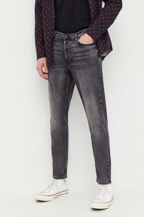 Джинси HUGO чоловічі колір сірий (3486497)