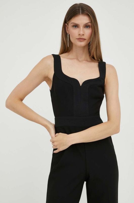 Комбінезон Marciano Guess колір чорний декольте каро фото 2