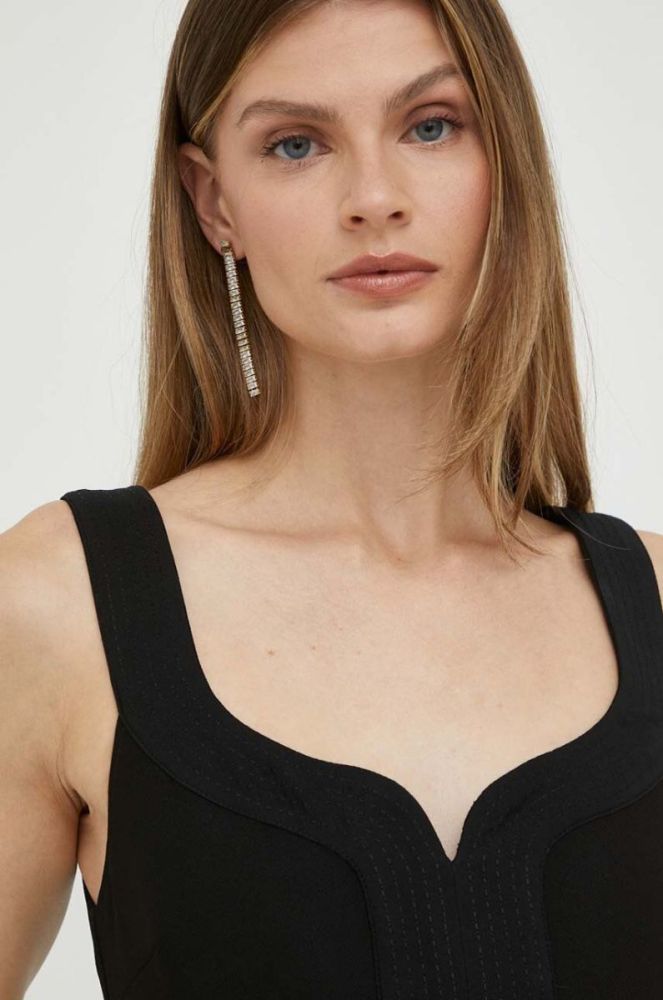 Комбінезон Marciano Guess колір чорний декольте каро фото 5