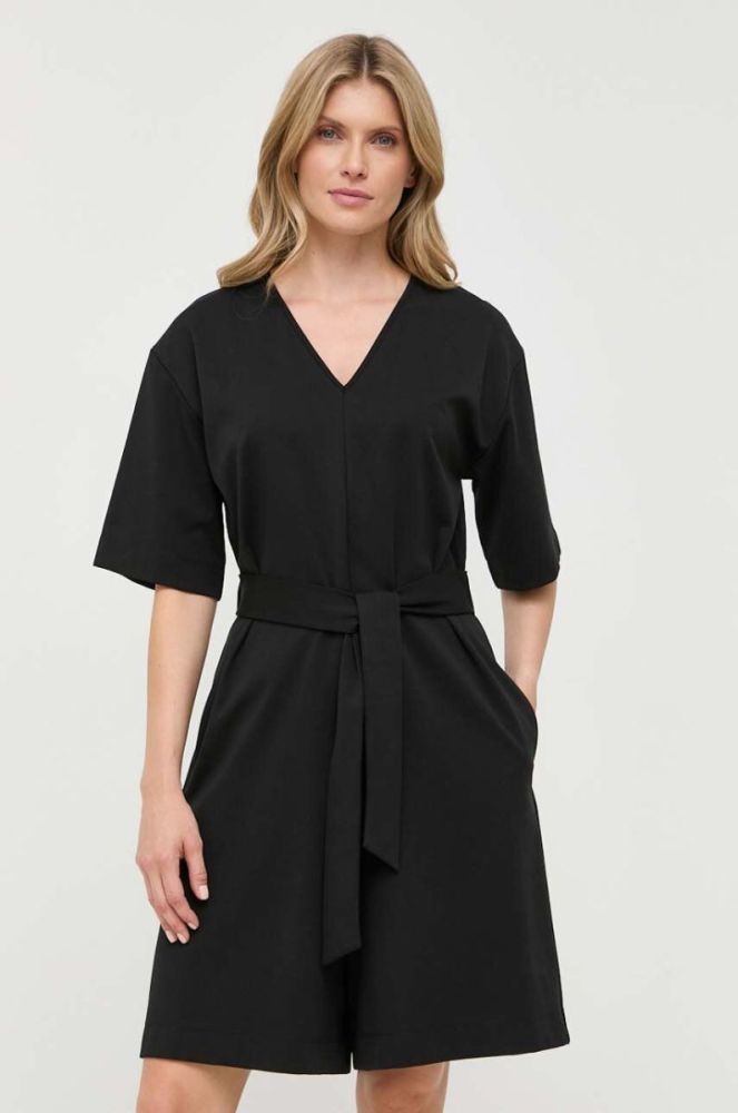 Комбінезон Weekend Max Mara колір чорний декольте трикутник фото 2