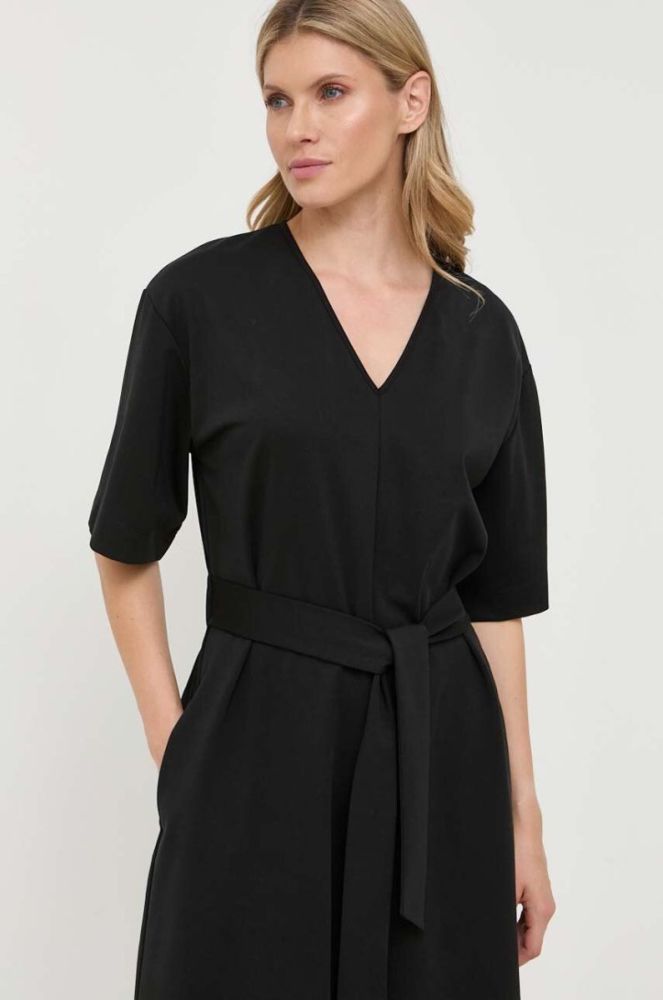 Комбінезон Weekend Max Mara колір чорний декольте трикутник фото 4
