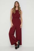 Комбінезон Pepe Jeans Fiska колір бордовий овальне декольте