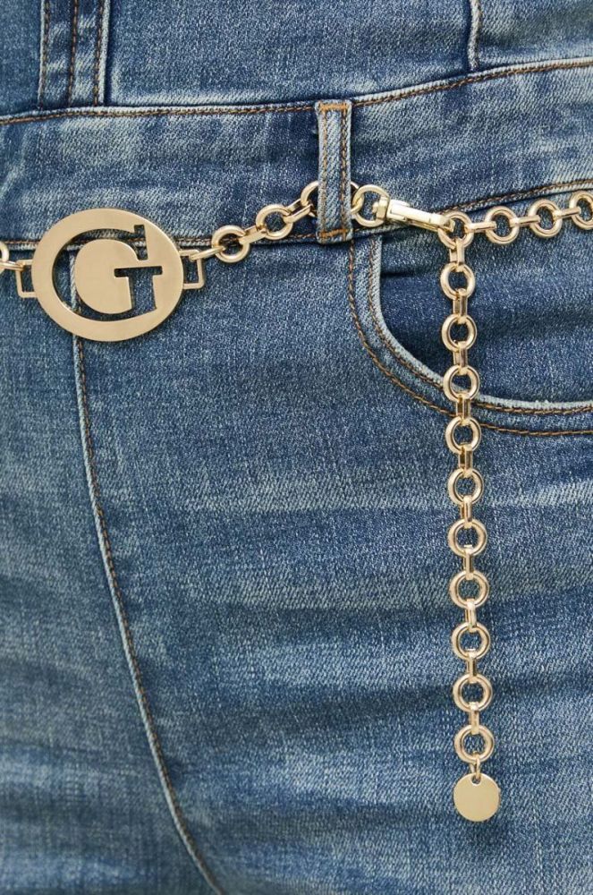 Джинсовий комбінезон Guess декольте трикутник колір блакитний (3614693) фото 6
