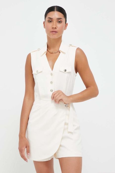 Комбінезон Morgan колір бежевий декольте трикутник