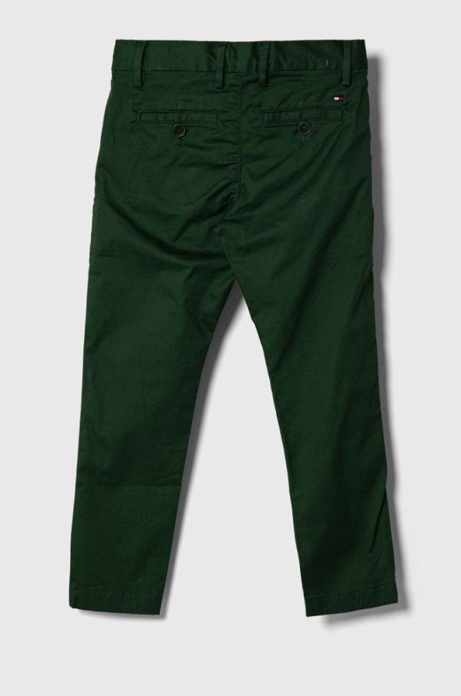 Дитячі штани Tommy Hilfiger колір зелений однотонні (3366478) фото 2