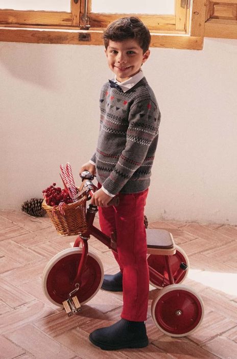 Дитячі штани Mayoral колір червоний однотонні (3438516)