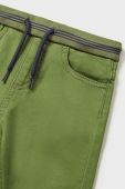 Дитячі спортивні штани Mayoral jogger колір зелений однотонні