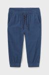 Дитячі бавовняні штанці Mayoral колір синій візерунок Дитячі бавовняні штанці Mayoral колір синій візерунок