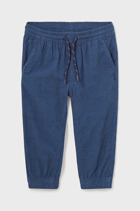 Дитячі бавовняні штанці Mayoral колір синій візерунок