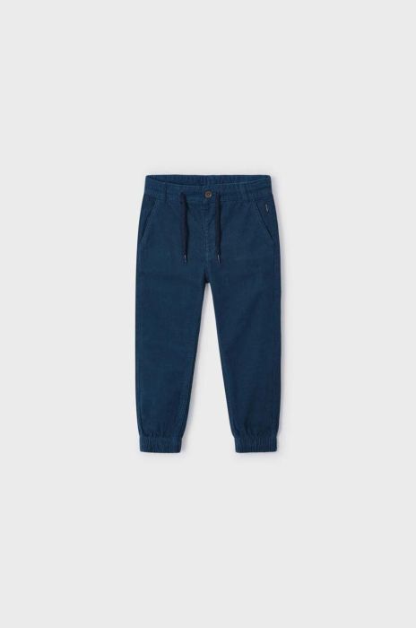 Дитячі бавовняні штани Mayoral однотонні колір блакитний