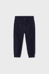 Дитячі бавовняні штани Mayoral колір синій однотонні (3442874) Дитячі бавовняні штани Mayoral колір синій однотонні (3442874)